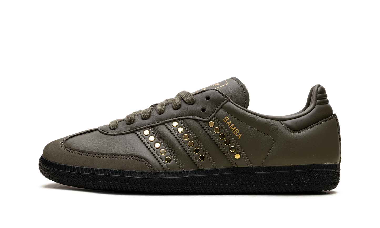 Samba OG WMNS "Studded Stripes Dark Khaki Black" JR8870