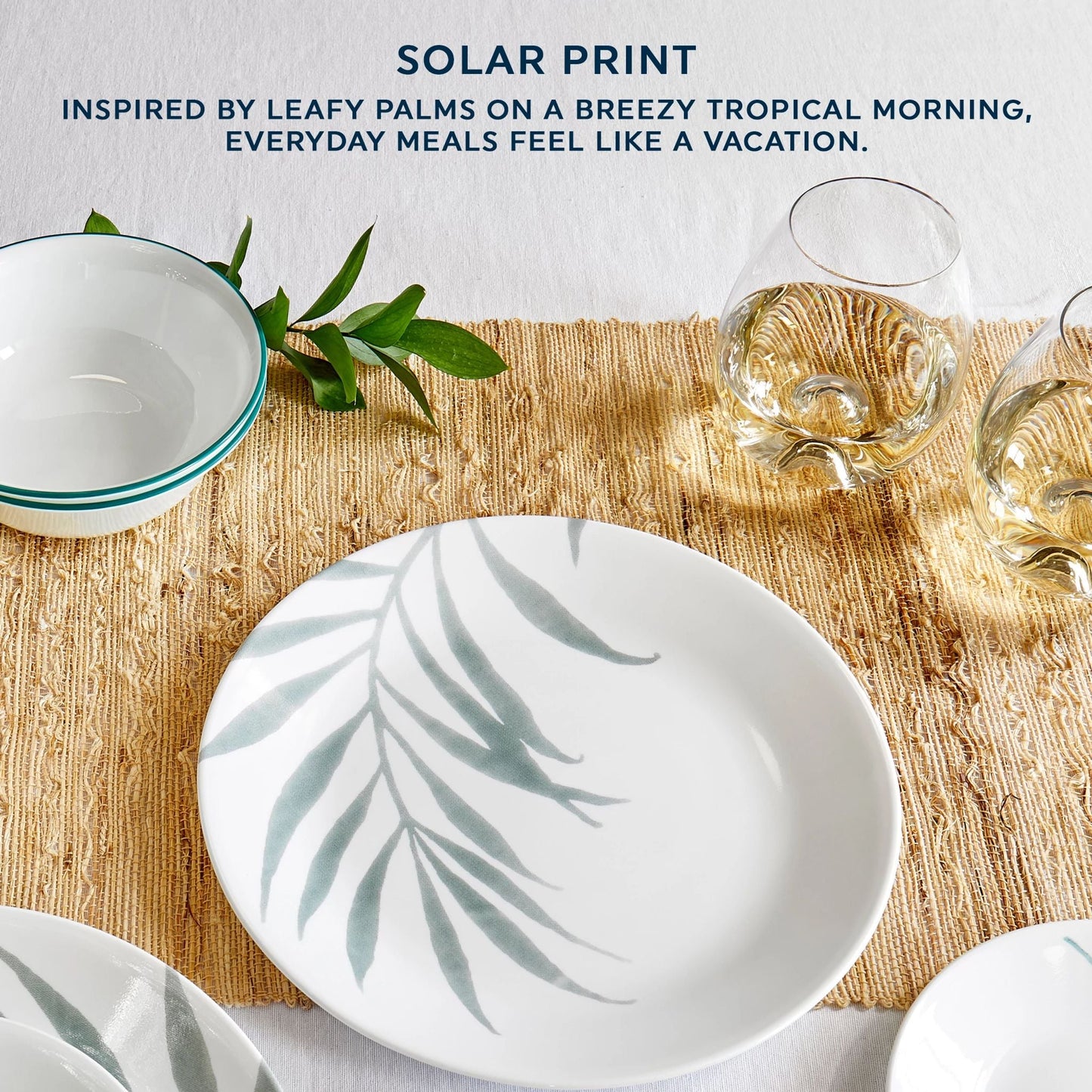 Corelle® Solar Print 18-piece Dinnerware Set, Service for 6