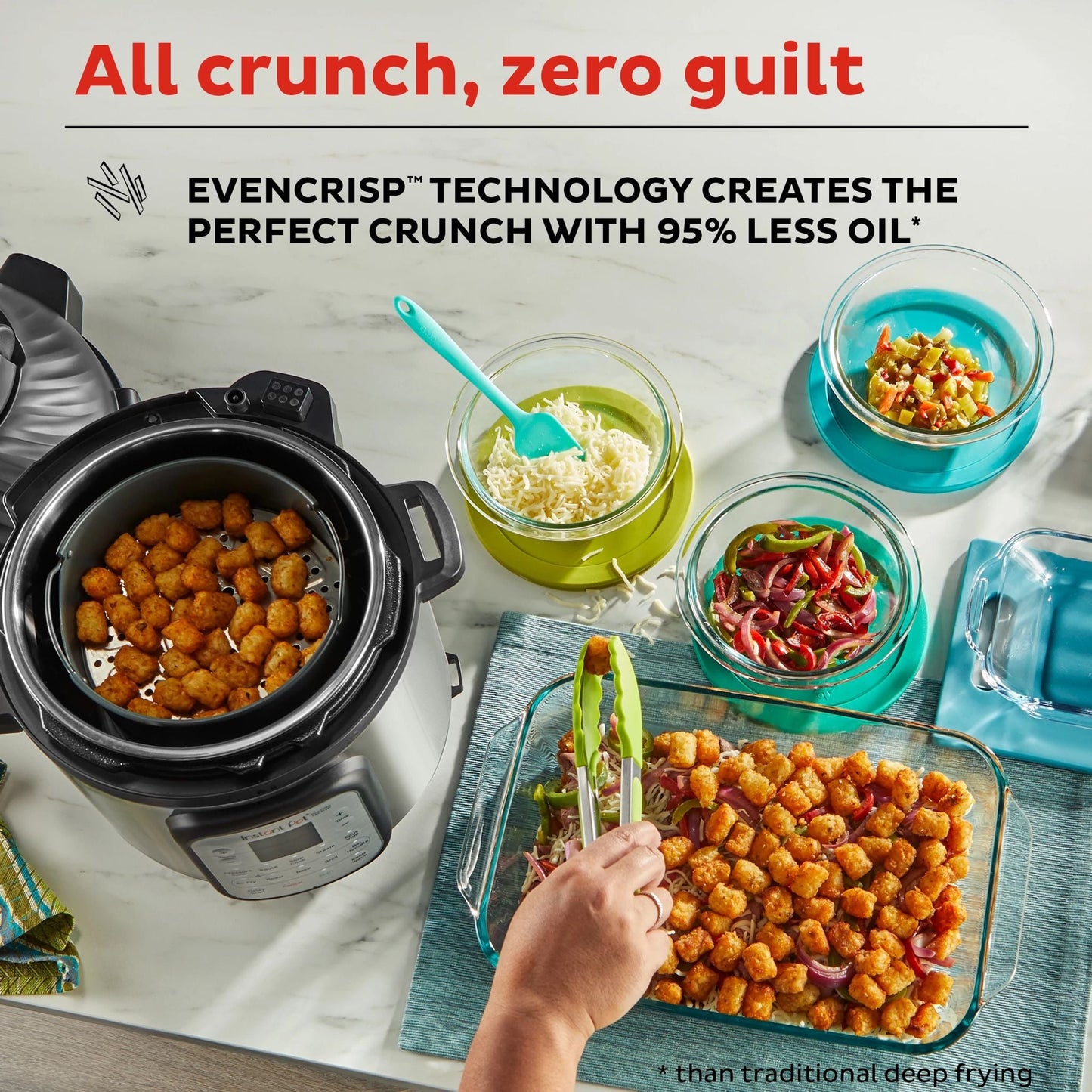 Instant Pot® Duo™ Crisp™ +  Air Fryer 8QT Multi-Use Pressure Cooker