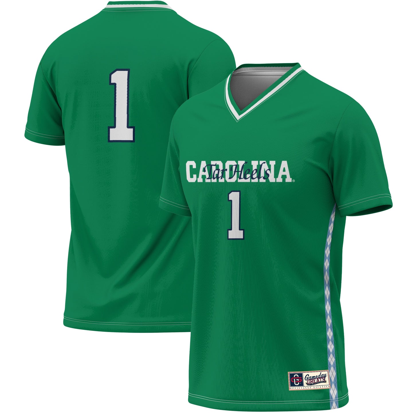 #1 North Carolina Tar Heels GameDay Greats Unisex Women's Soccer Lightweight Fashion Goalie Jersey - Green