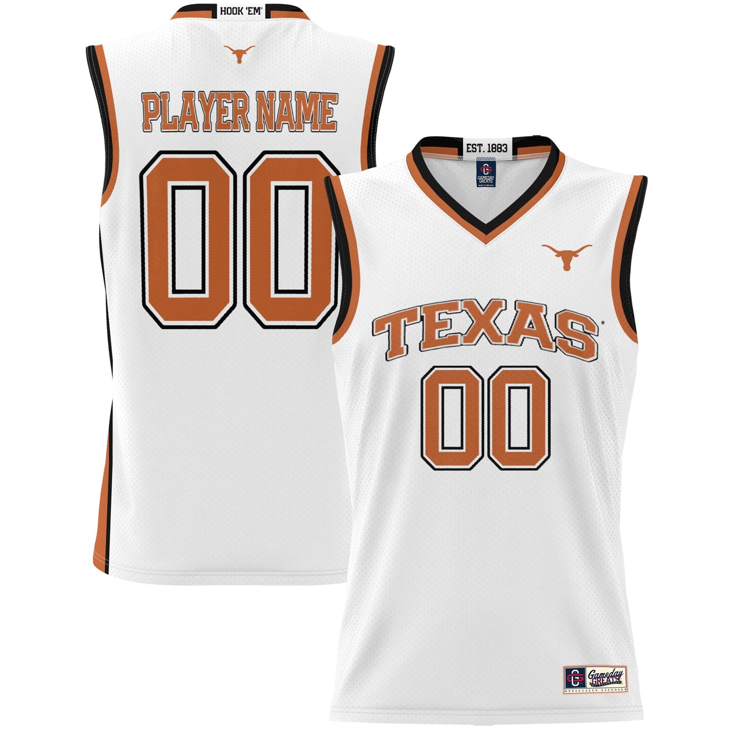 Texas Longhorns GameDay Greats Unisex  Lightweight NIL Pick-A-Player Women's Basketball Jersey - Black