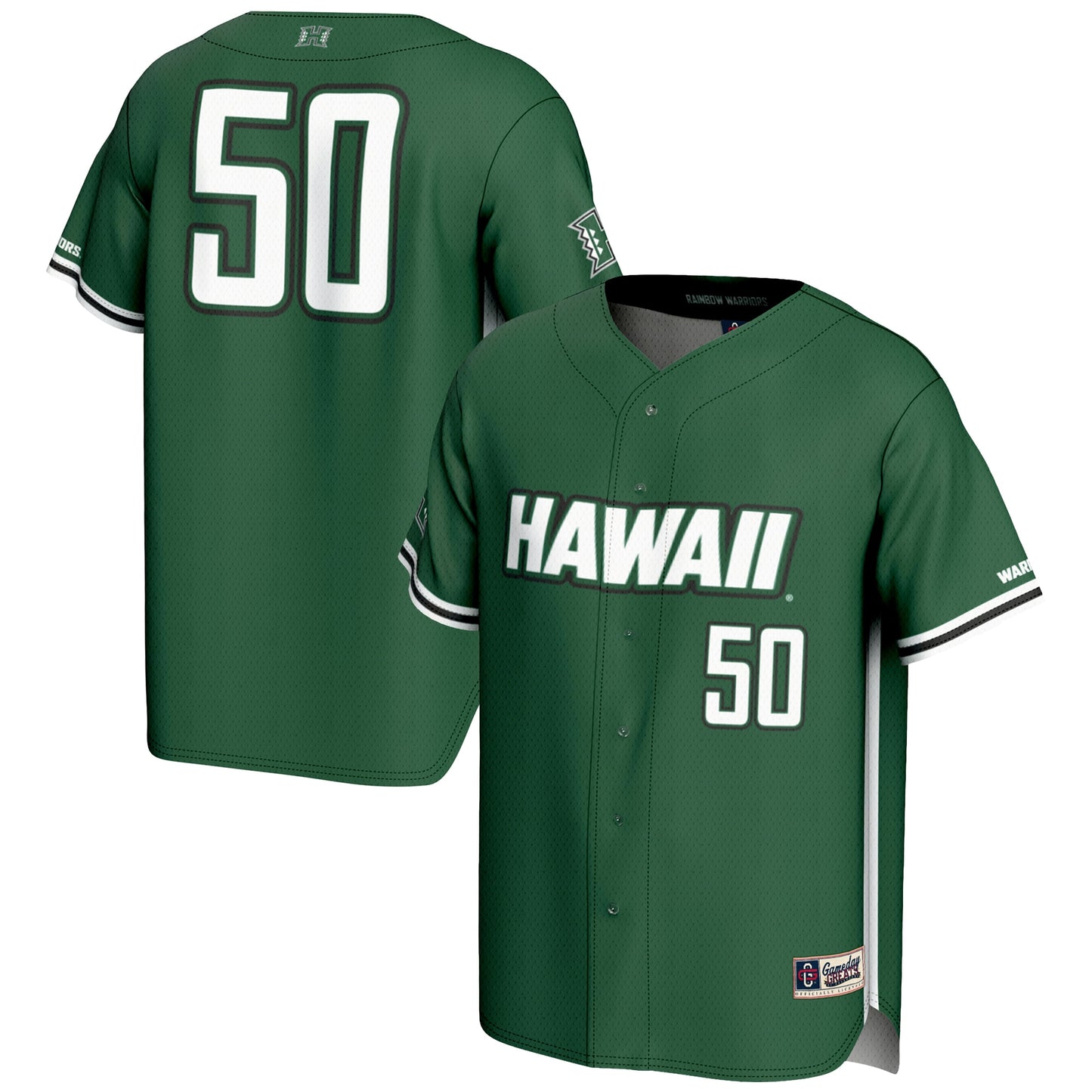 #1 Hawaii Rainbow Warriors GameDay Greats Youth Lightweight Baseball Jersey - White