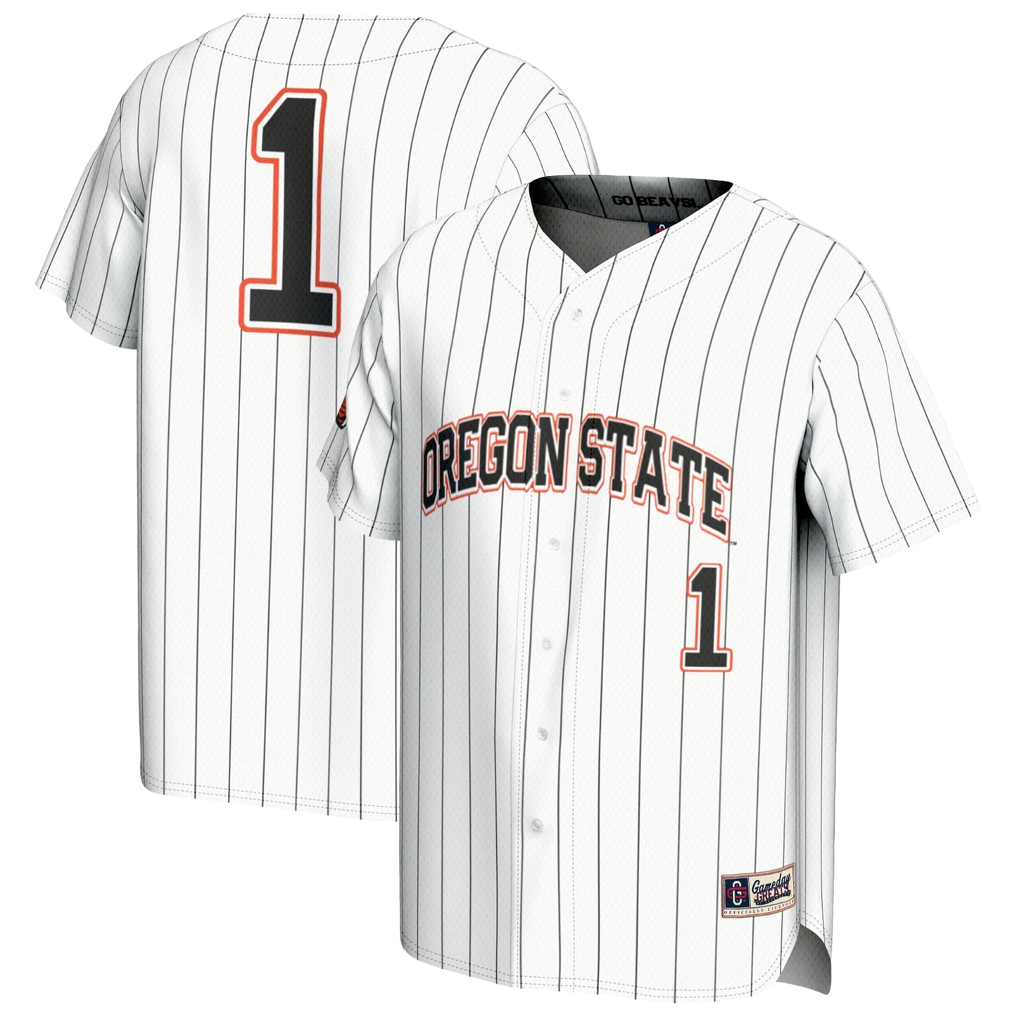 #1 Oregon State Beavers GameDay Greats Youth Lightweight Baseball Fashion Jersey - Orange