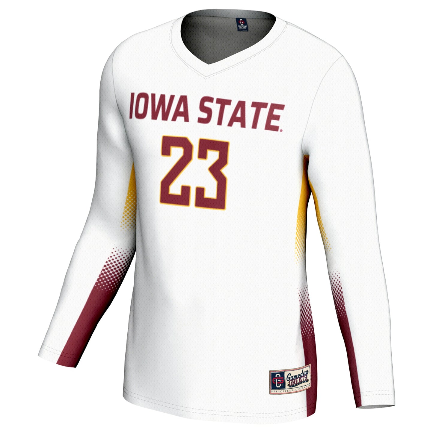 #23 Iowa State Cyclones GameDay Greats Youth Lightweight Women's Volleyball Jersey - White