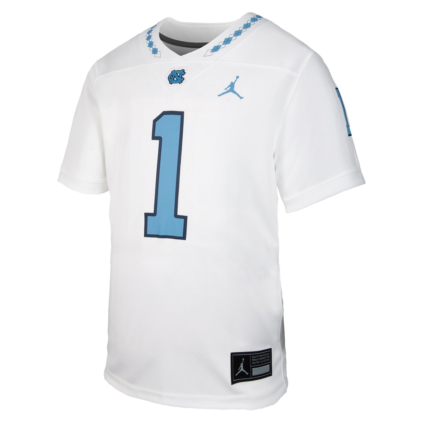 #1 North Carolina Tar Heels Jordan Brand Youth Untouchable Replica Game Jersey - White