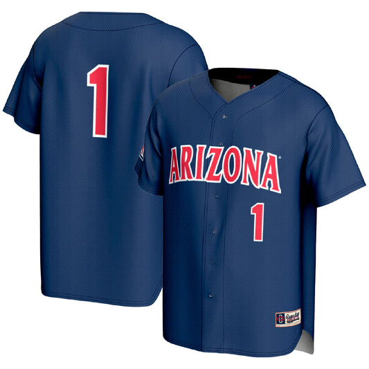 #1 Arizona Wildcats GameDay Greats Youth Lightweight Baseball Fashion Jersey - Navy