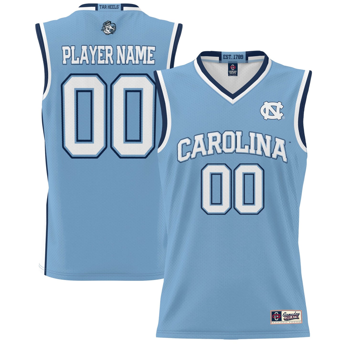 North Carolina Tar Heels GameDay Greats Youth NIL Pick-A-Player Lightweight Men's Basketball Jersey - White