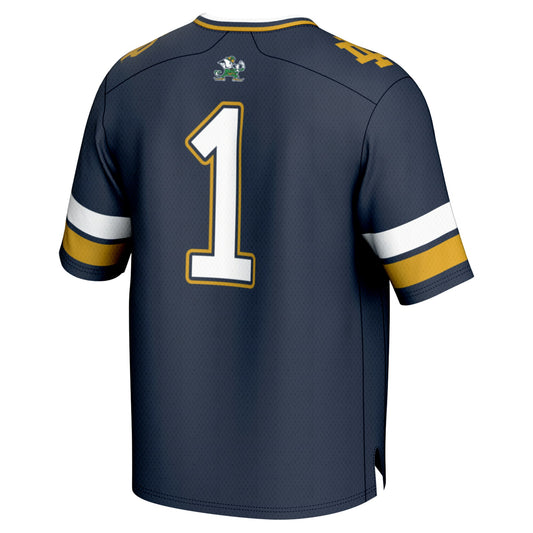 #1 Notre Dame Fighting Irish GameDay Greats Youth Lightweight Collegiate Football Fashion Jersey - Navy