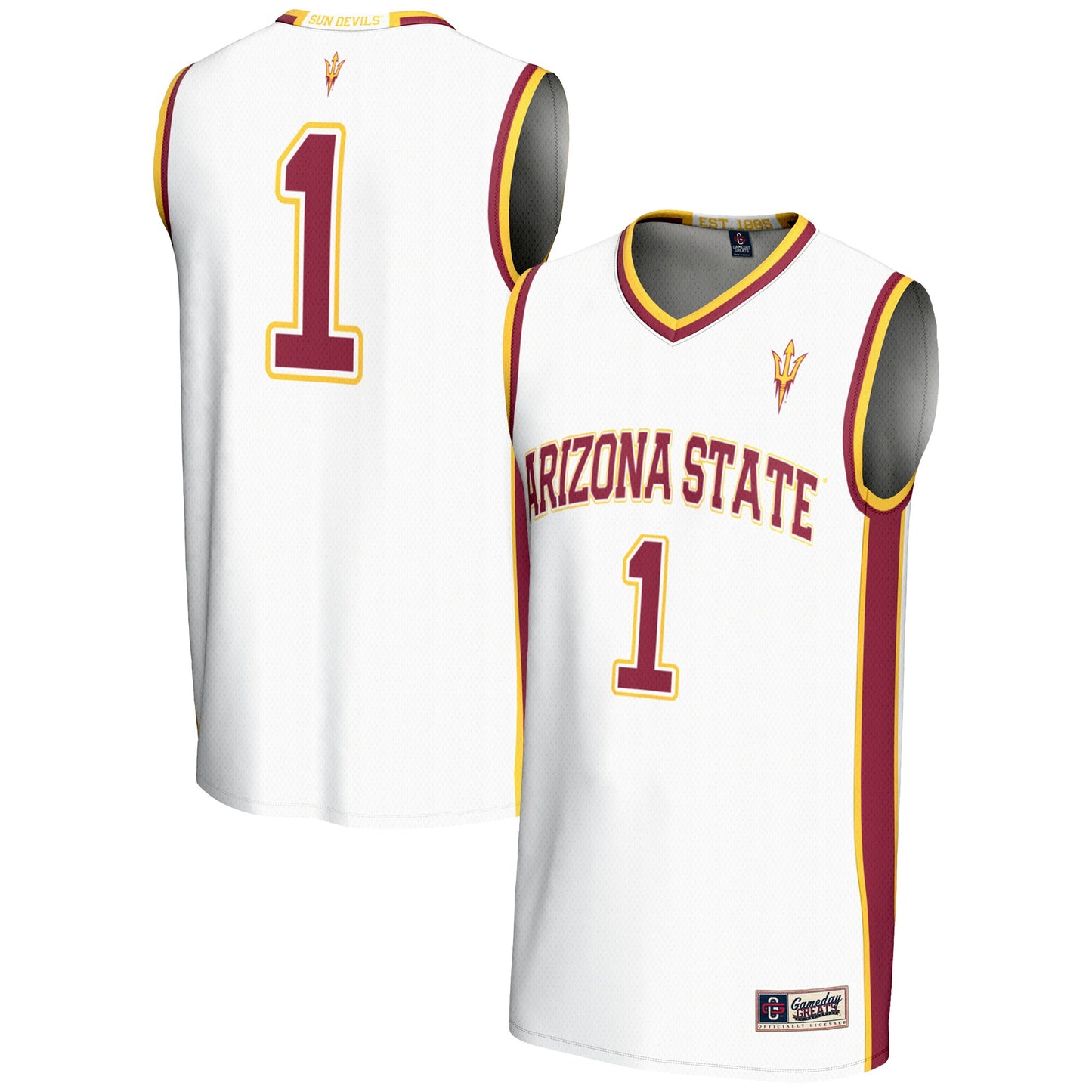 #1  Arizona State Sun Devils GameDay Greats  Lightweight Basketball Jersey - White