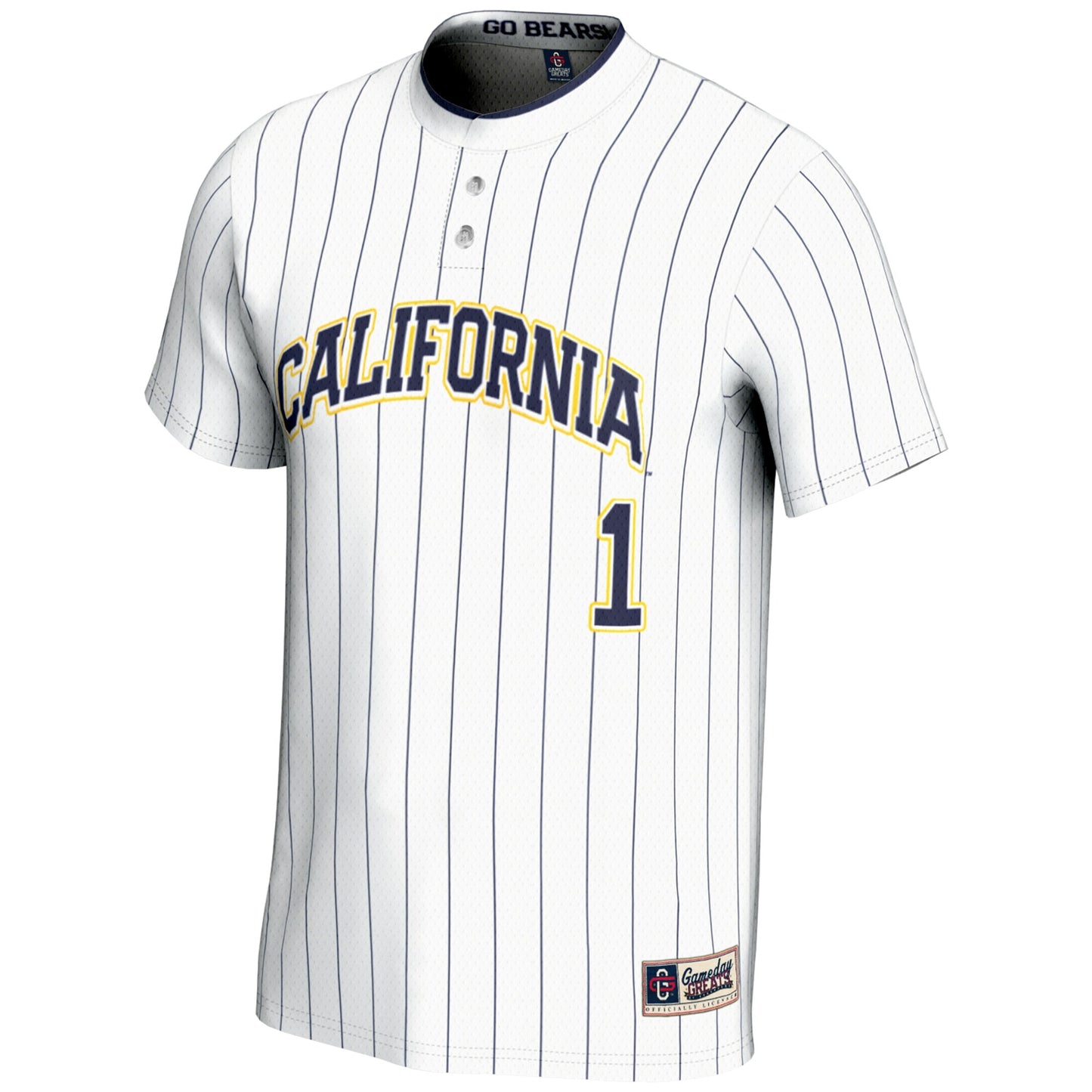 #1 Cal Bears GameDay Greats Lightweight Softball Jersey - White