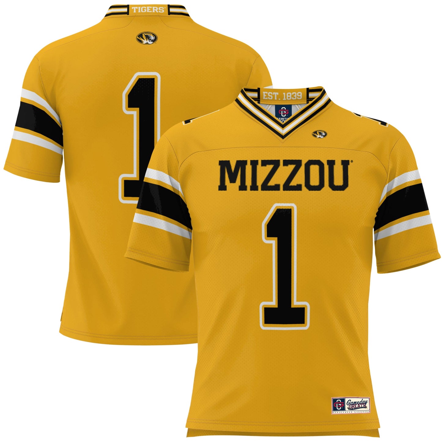 #1 Missouri Tigers GameDay Greats Youth Football Jersey - White
