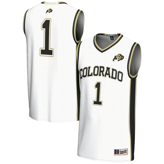 #1 Colorado Buffaloes GameDay Greats Youth Lightweight Replica Basketball Jersey - White