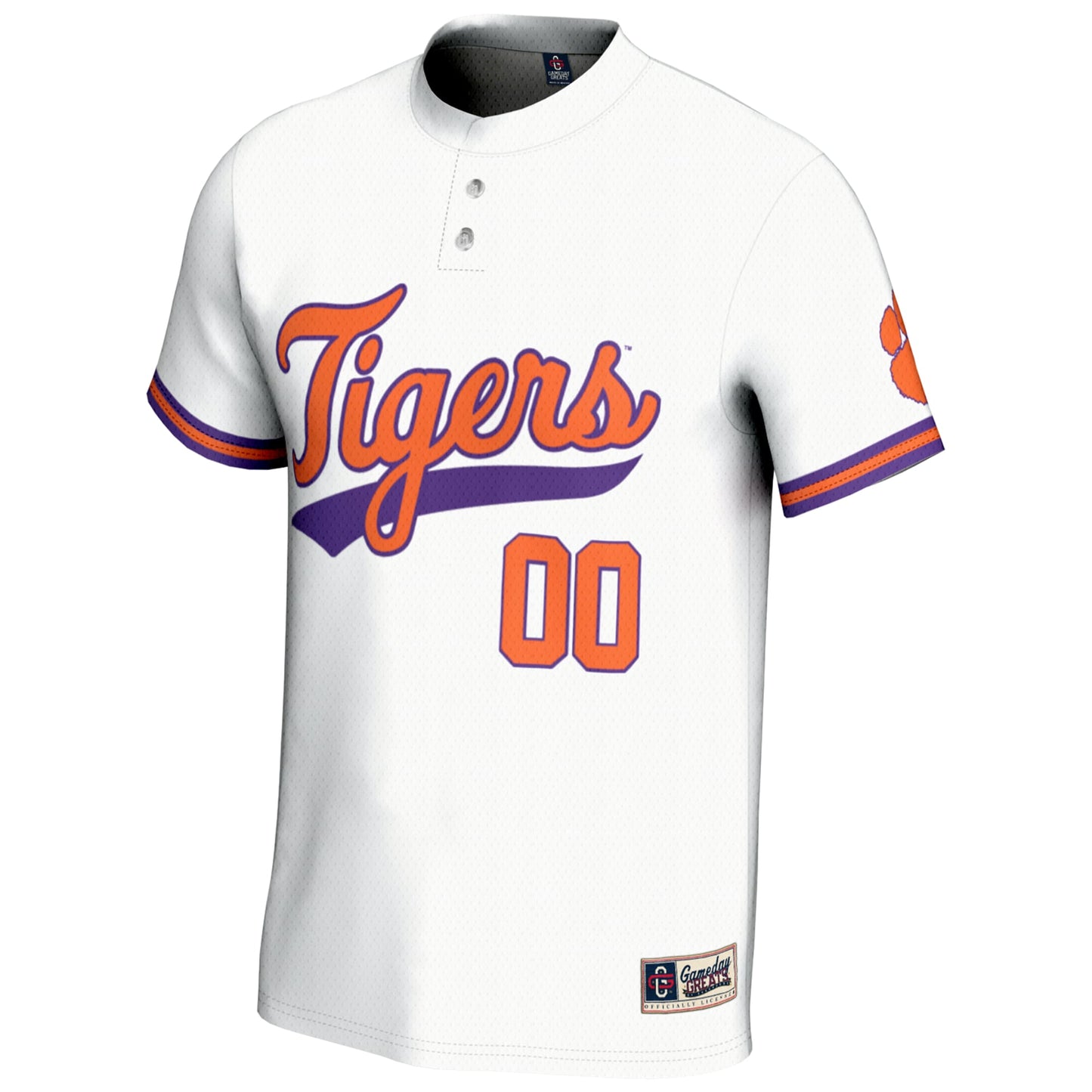 Clemson Tigers GameDay Greats Youth NIL Pick-A-Player Lightweight Softball Jersey - White