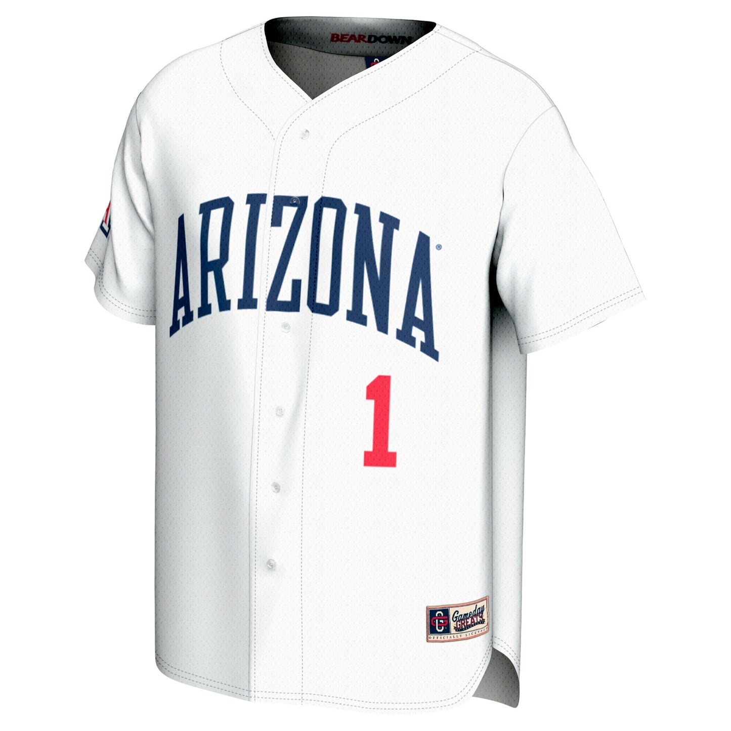 #1 Arizona Wildcats GameDay Greats Youth Lightweight Baseball Fashion Jersey - Navy