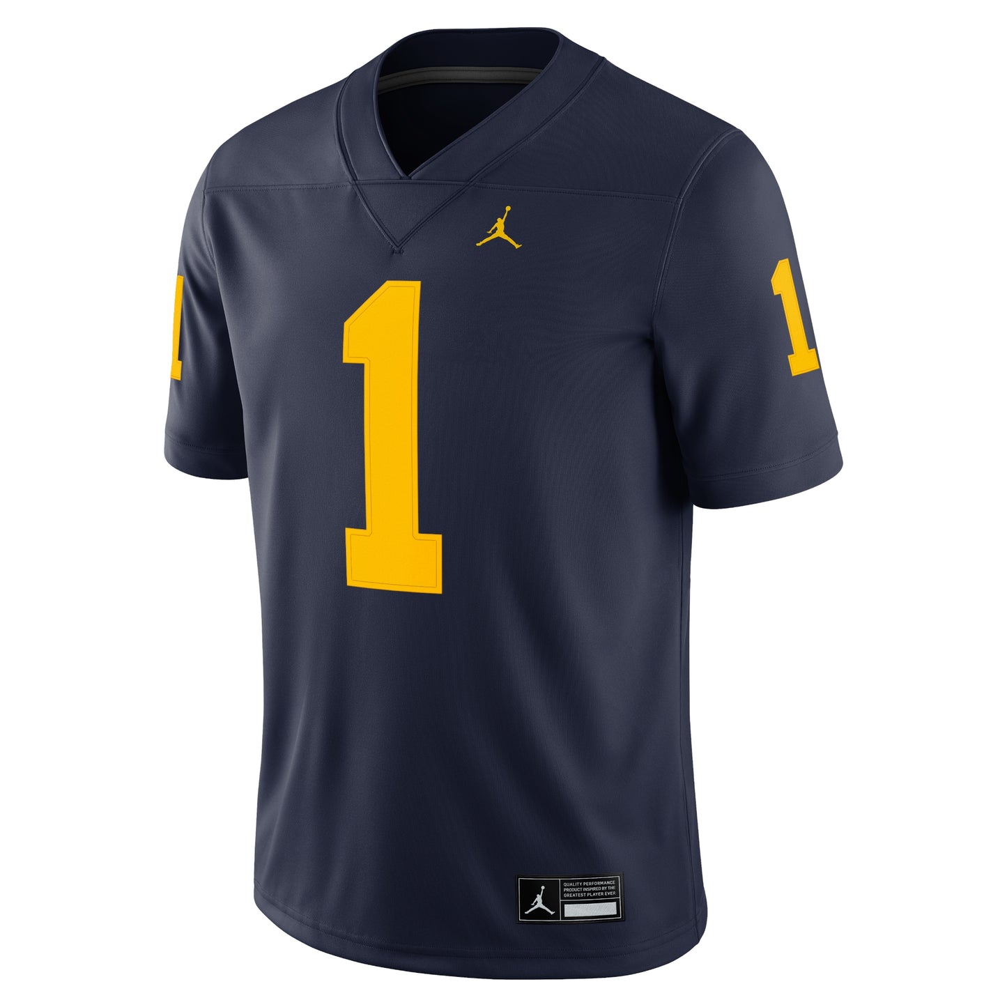 #1 Michigan Wolverines Jordan Brand Game Jersey - White