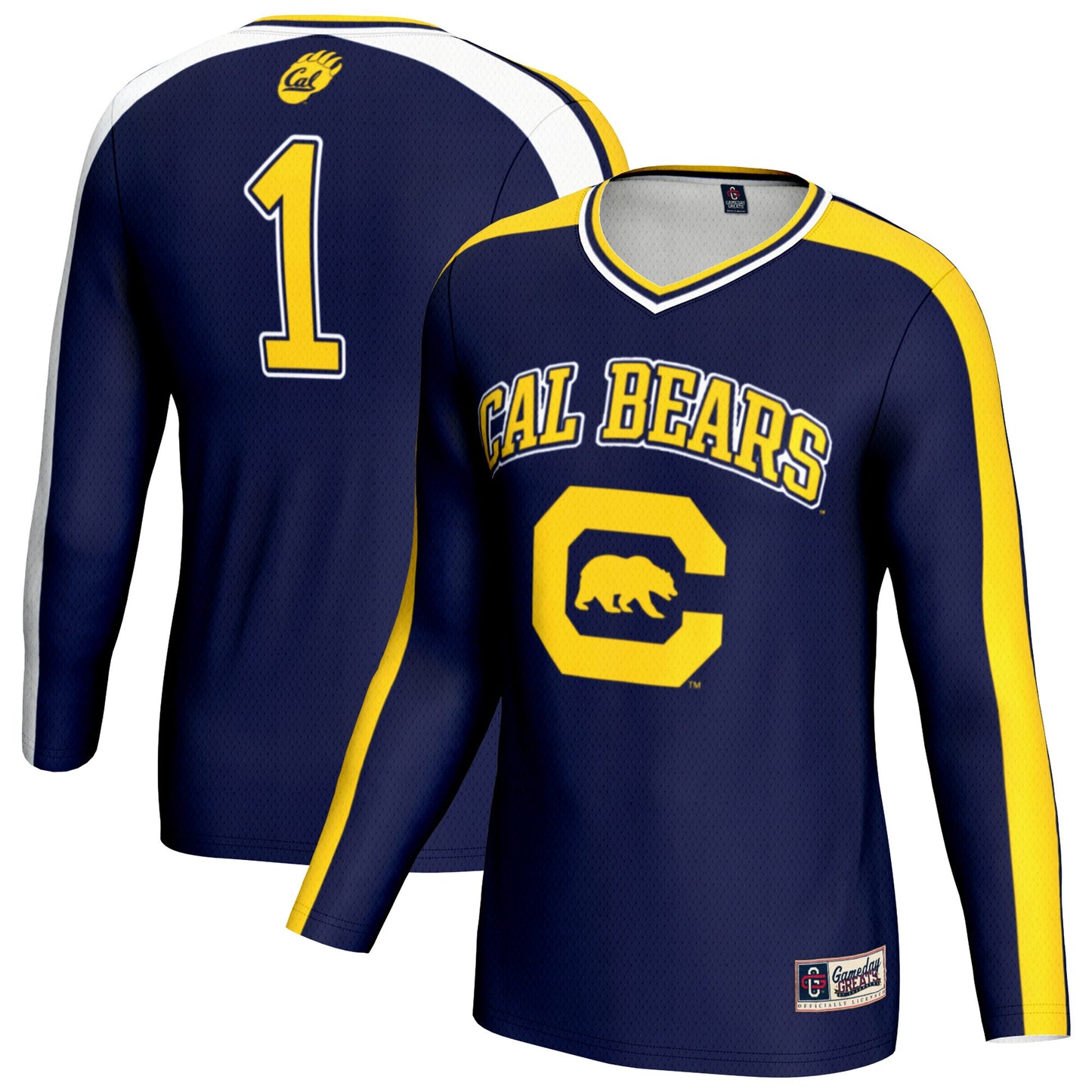 Cal Bears GameDay Greats Unisex #1 Lightweight Volleyball Fashion Jersey - Navy