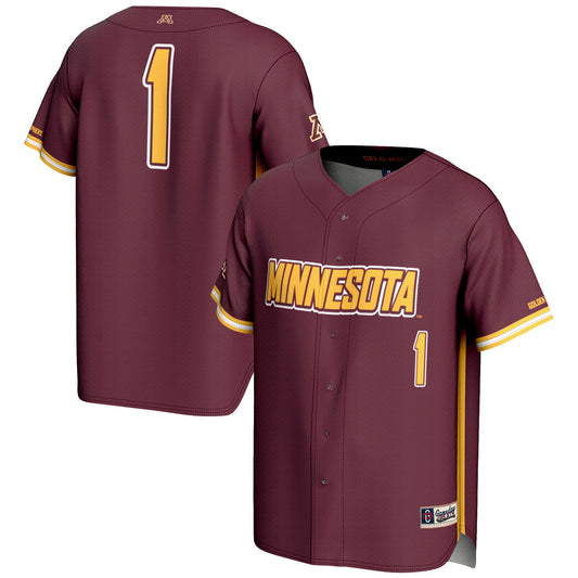 #1 Minnesota Golden Gophers GameDay Greats Youth Baseball Jersey Lightweight - Maroon