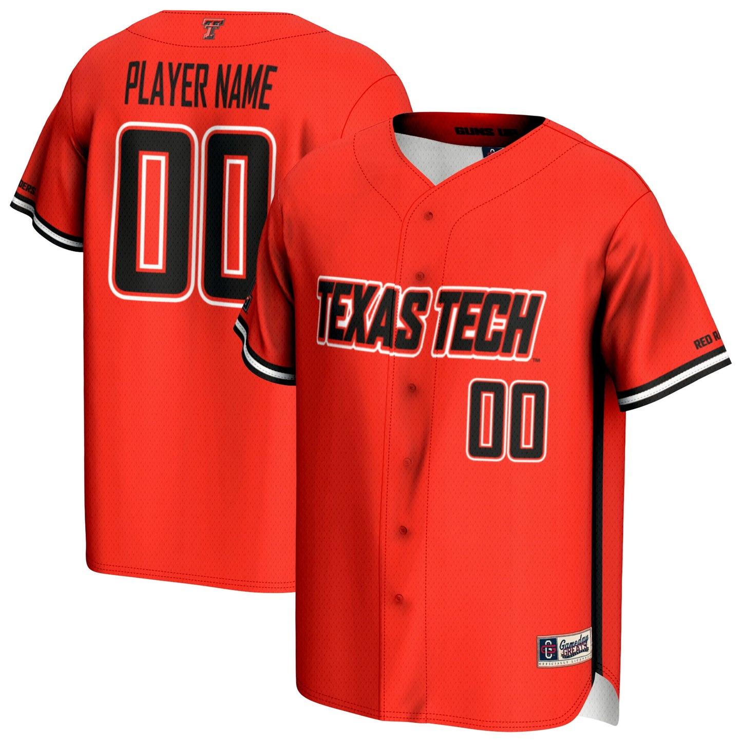 Texas Tech Red Raiders GameDay Greats Youth NIL Pick-A-Player Baseball Lightweight Jersey - Red