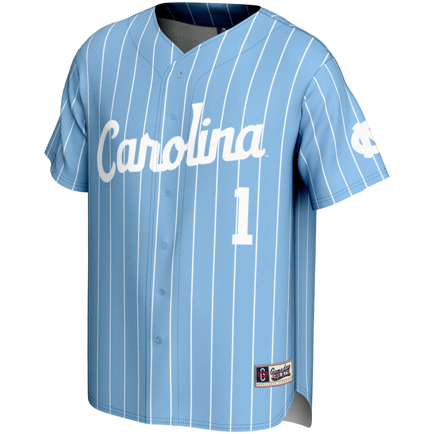 #1 North Carolina Tar Heels GameDay Greats Youth Lightweight Baseball Jersey - Carolina Blue