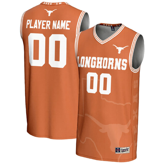 Texas Longhorns GameDay Greats Unisex NIL Pick-A-Player Women's Basketball Lightweight Icon Print Jersey - Texas Orange