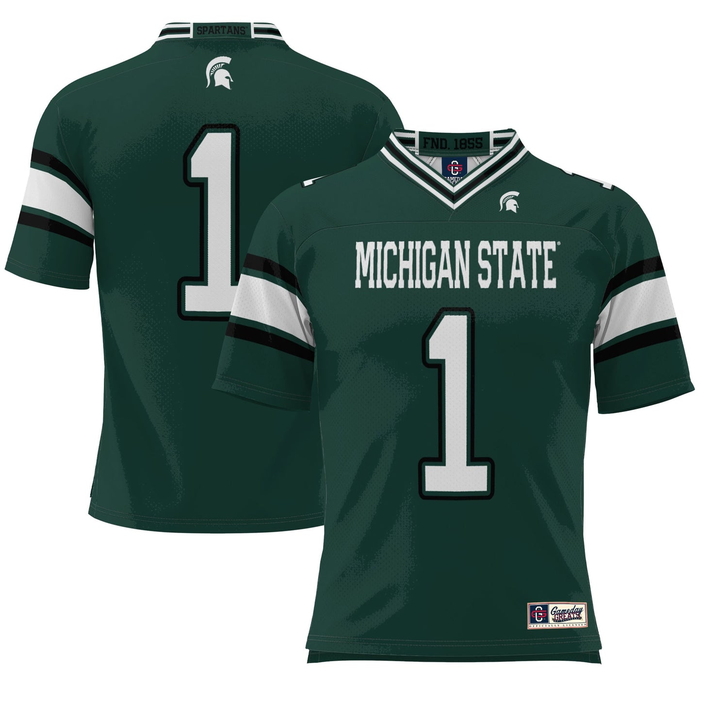 #1 Michigan State Spartans GameDay Greats Youth Endzone Football Jersey - Black