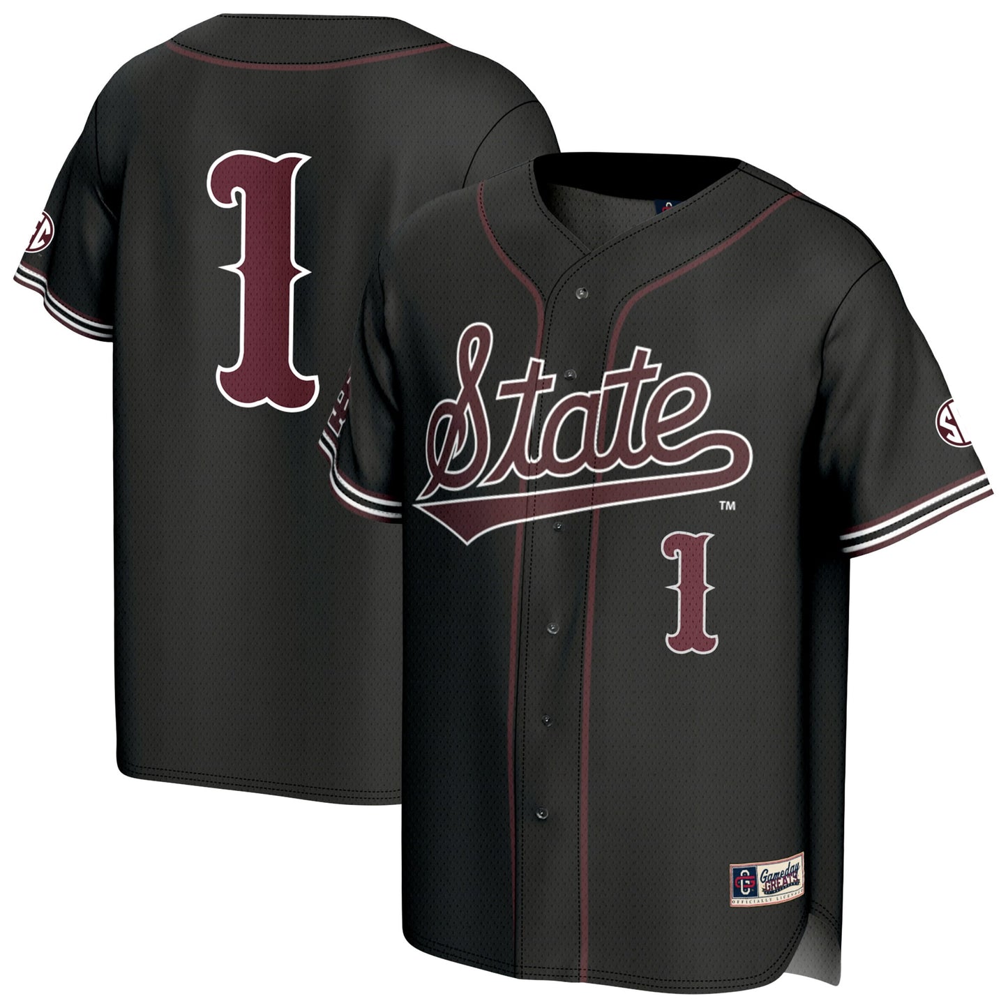 Mississippi State Bulldogs GameDay Greats Youth Lightweight Collegiate Baseball Fashion Jersey - White