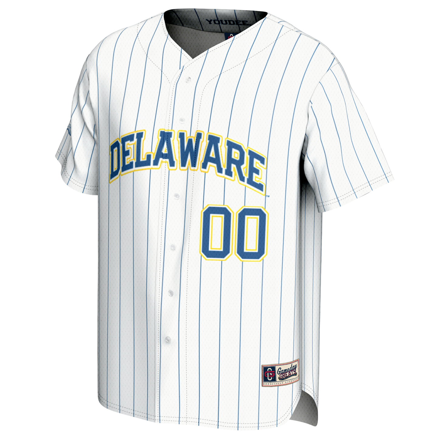 Delaware Fightin' Blue Hens GameDay Greats Youth NIL Pick-A-Player Baseball Lightweight Jersey - White