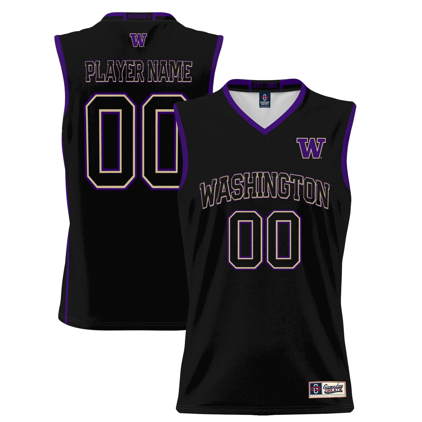 Washington Huskies GameDay Greats Youth NIL Pick-A-Player Lightweight Women's Basketball Jersey - White