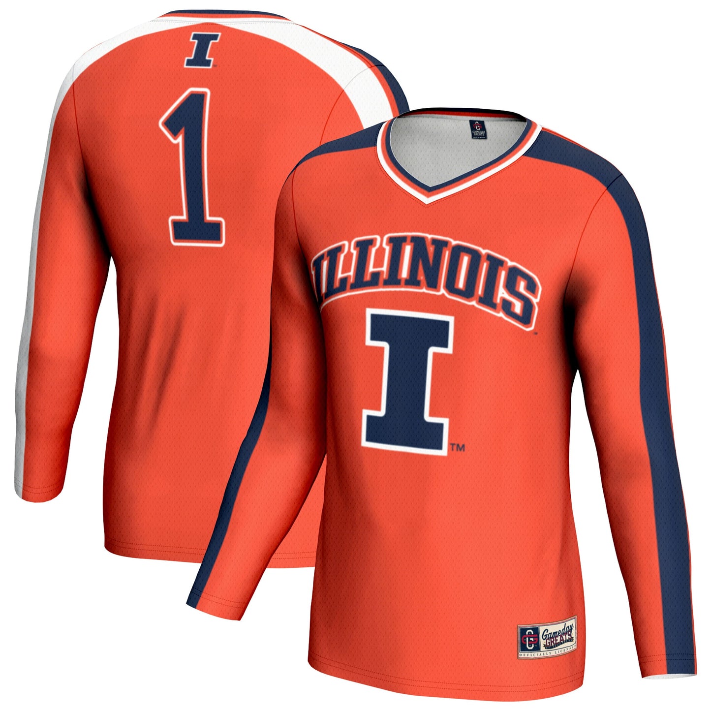 Illinois Fighting Illini GameDay Greats Youth #1 Lightweight Volleyball Fashion Jersey - Orange
