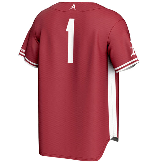 #1 Arkansas Razorbacks GameDay Greats Lightweight Baseball Jersey - Cardinal