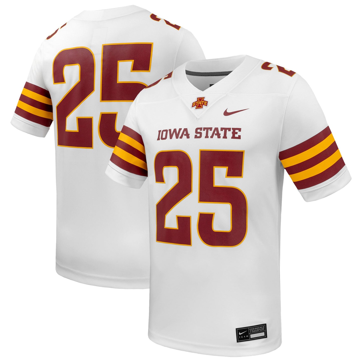 #25 Iowa State Cyclones Nike  Game Football Jersey - White