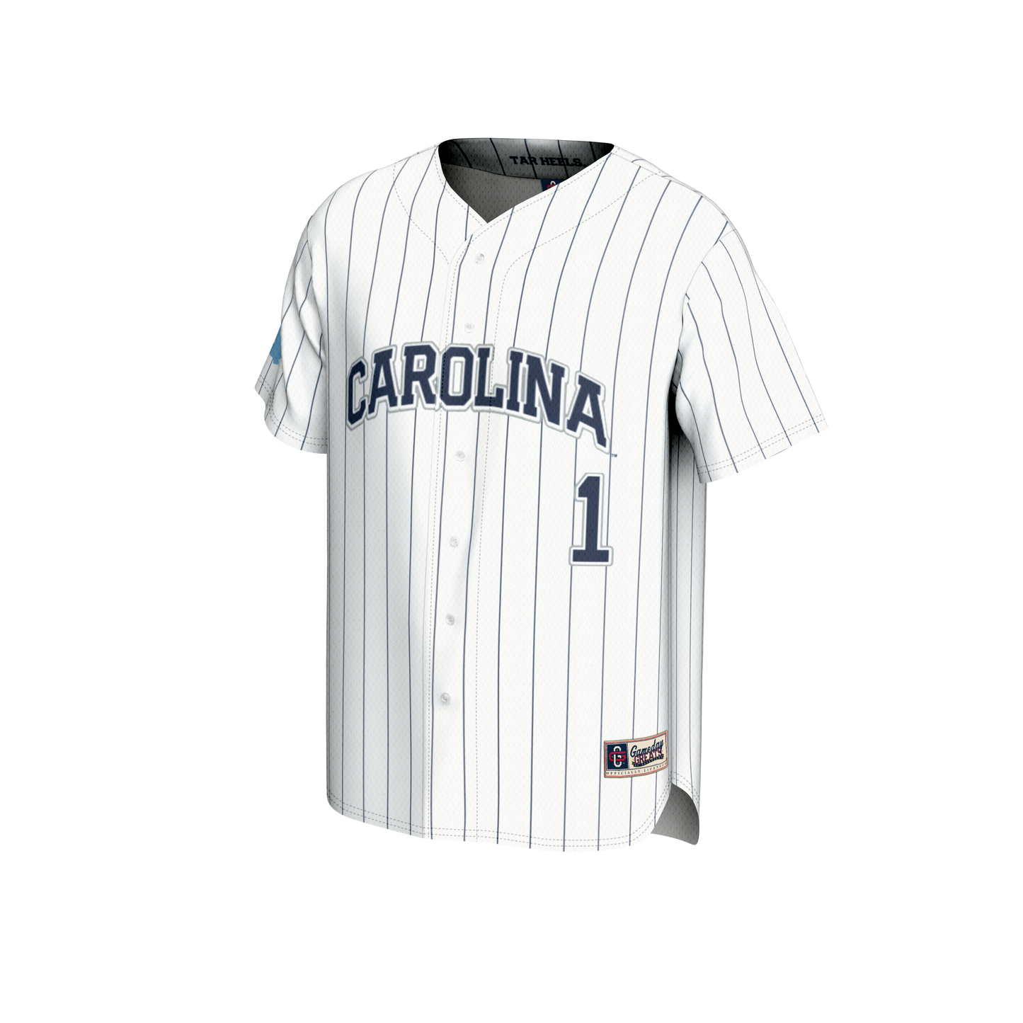 #1 North Carolina Tar Heels GameDay Greats Unisex Lightweight Baseball Fashion Jersey - Carolina Blue