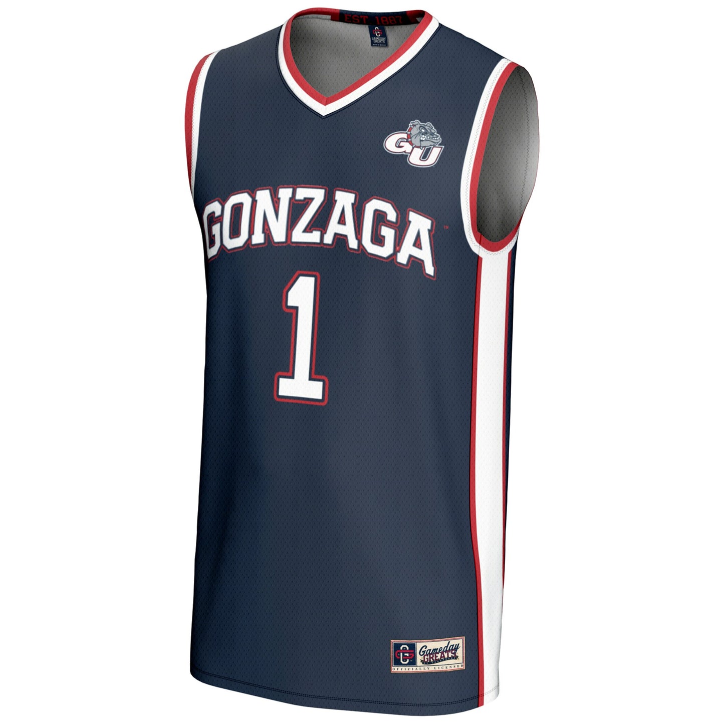 #1  Gonzaga Bulldogs GameDay Greats  Lightweight Basketball Jersey - Navy