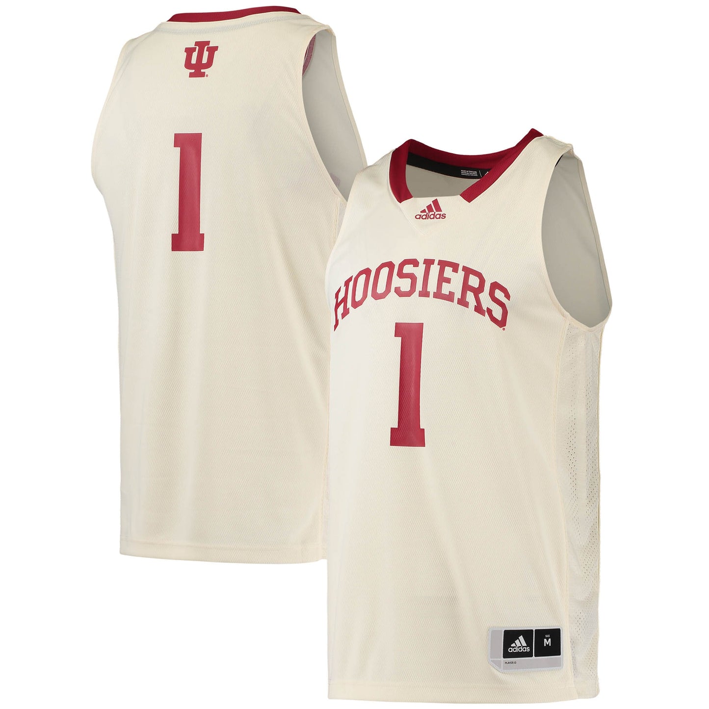 #1 Indiana Hoosiers adidas Swingman Team Basketball Jersey - White