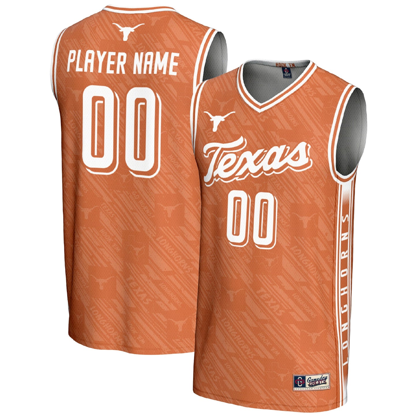 Texas Longhorns GameDay Greats Youth NIL Pick-A-Player Women's Basketball Lightweight Highlight Print Jersey - Texas Orange