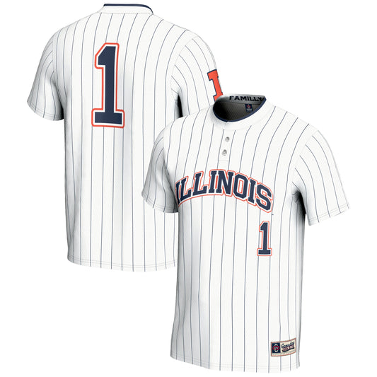 #1 Illinois Fighting Illini GameDay Greats Youth Lightweight Softball Jersey - White