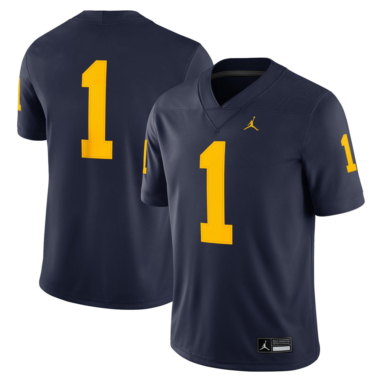 #1 Michigan Wolverines Jordan Brand Game Jersey - White