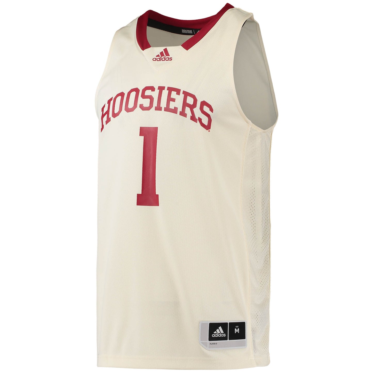 #1 Indiana Hoosiers adidas Swingman Team Basketball Jersey - White