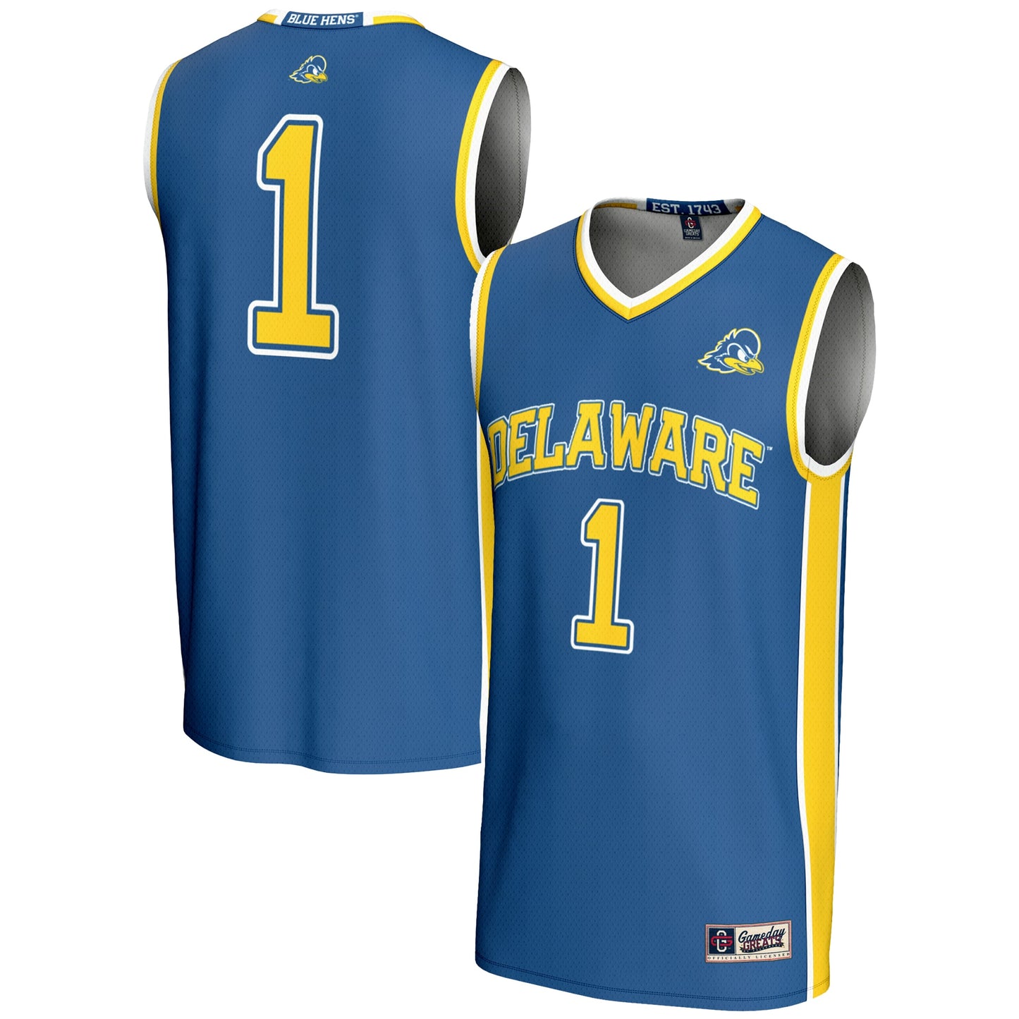 #1  Delaware Fightin' Blue Hens GameDay Greats  Lightweight Basketball Jersey - Black