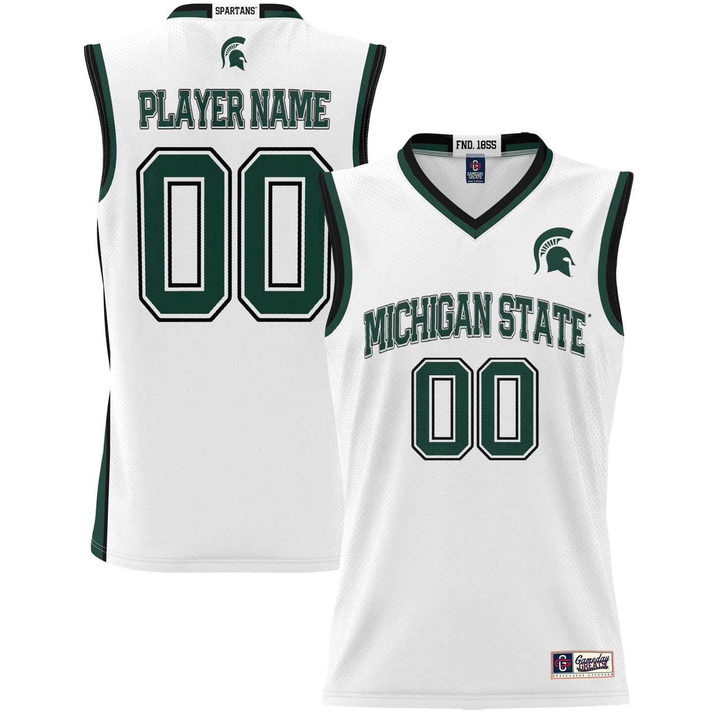 Michigan State Spartans GameDay Greats Unisex  Lightweight NIL Pick-A-Player Women's Basketball Jersey - White