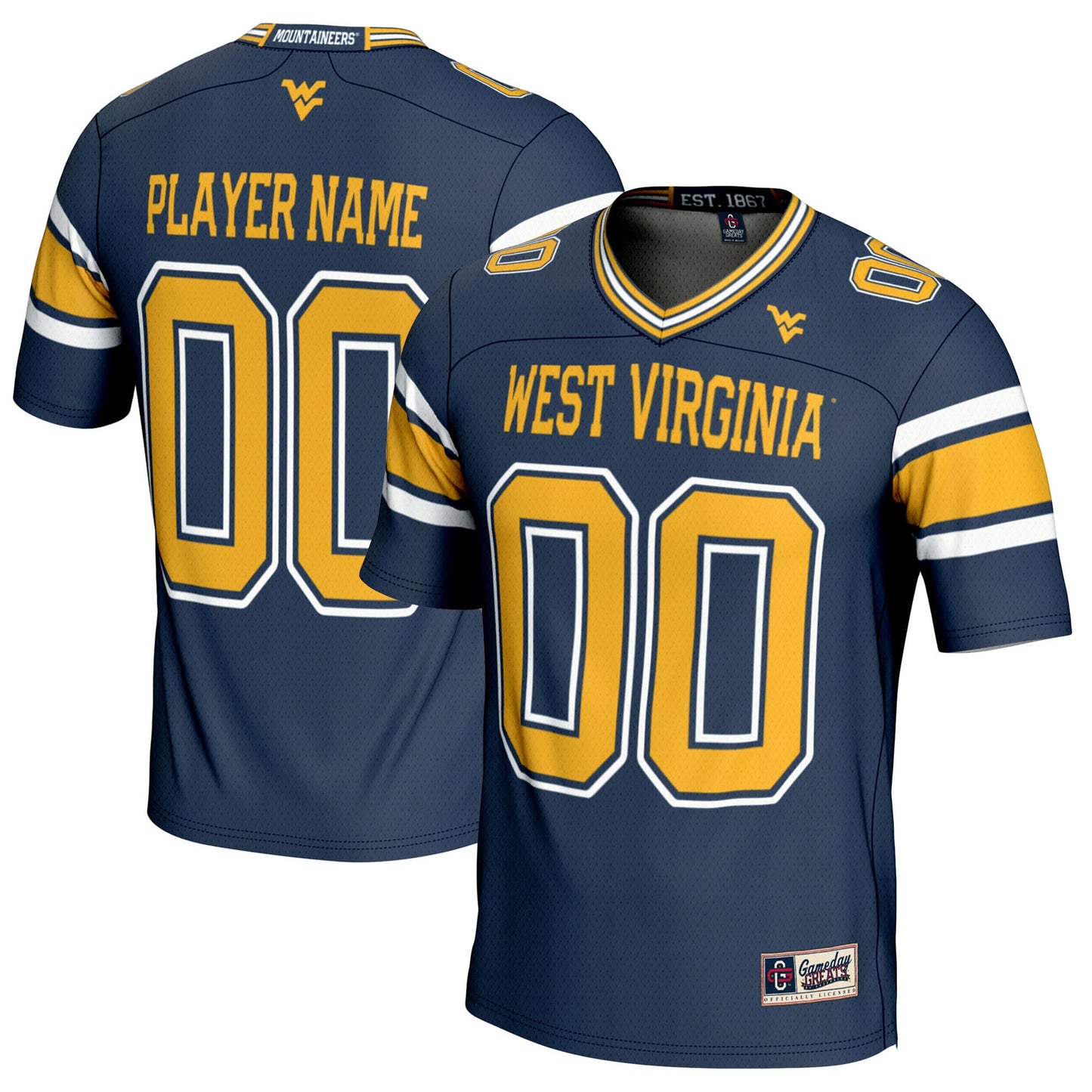 West Virginia Mountaineers GameDay Greats Youth NIL Pick-A-Player Football Jersey - White