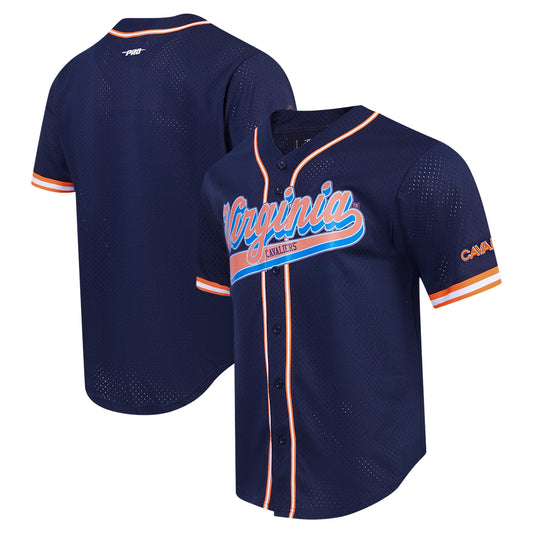 Virginia Cavaliers Pro Standard Mesh Full-Button Replica Baseball Jersey - Navy