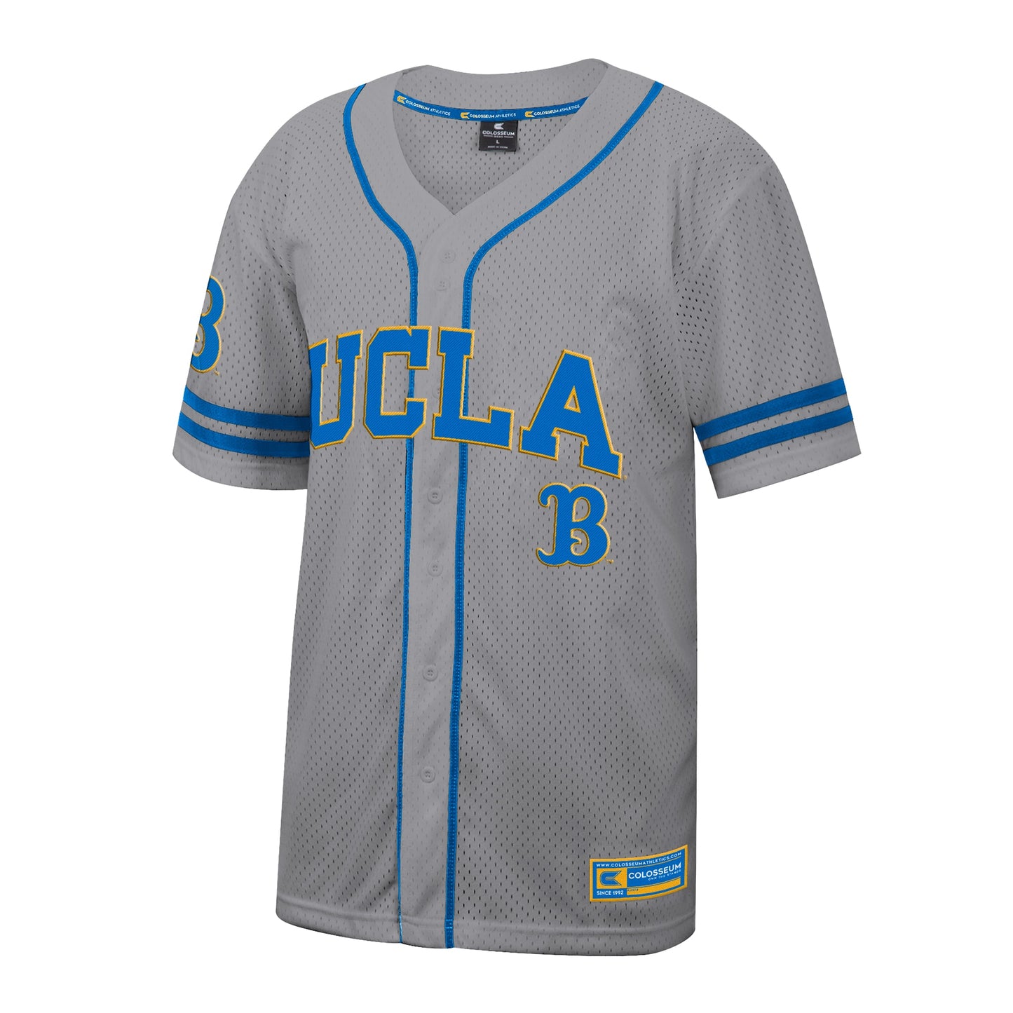 UCLA Bruins Colosseum Free Spirited Baseball Jersey - Gray