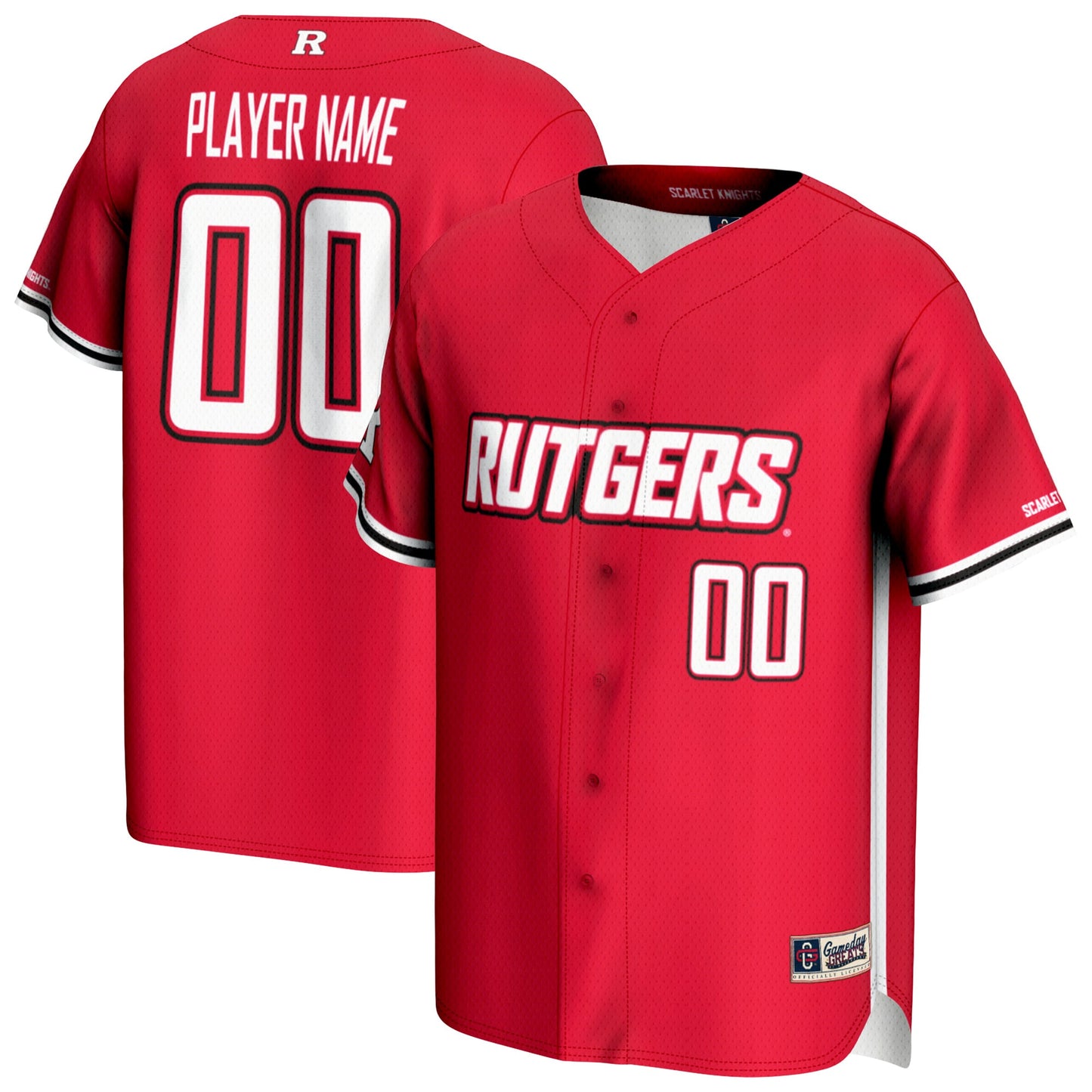 Rutgers Scarlet Knights GameDay Greats Unisex NIL Pick-A-Player Lightweight Baseball Jersey - White
