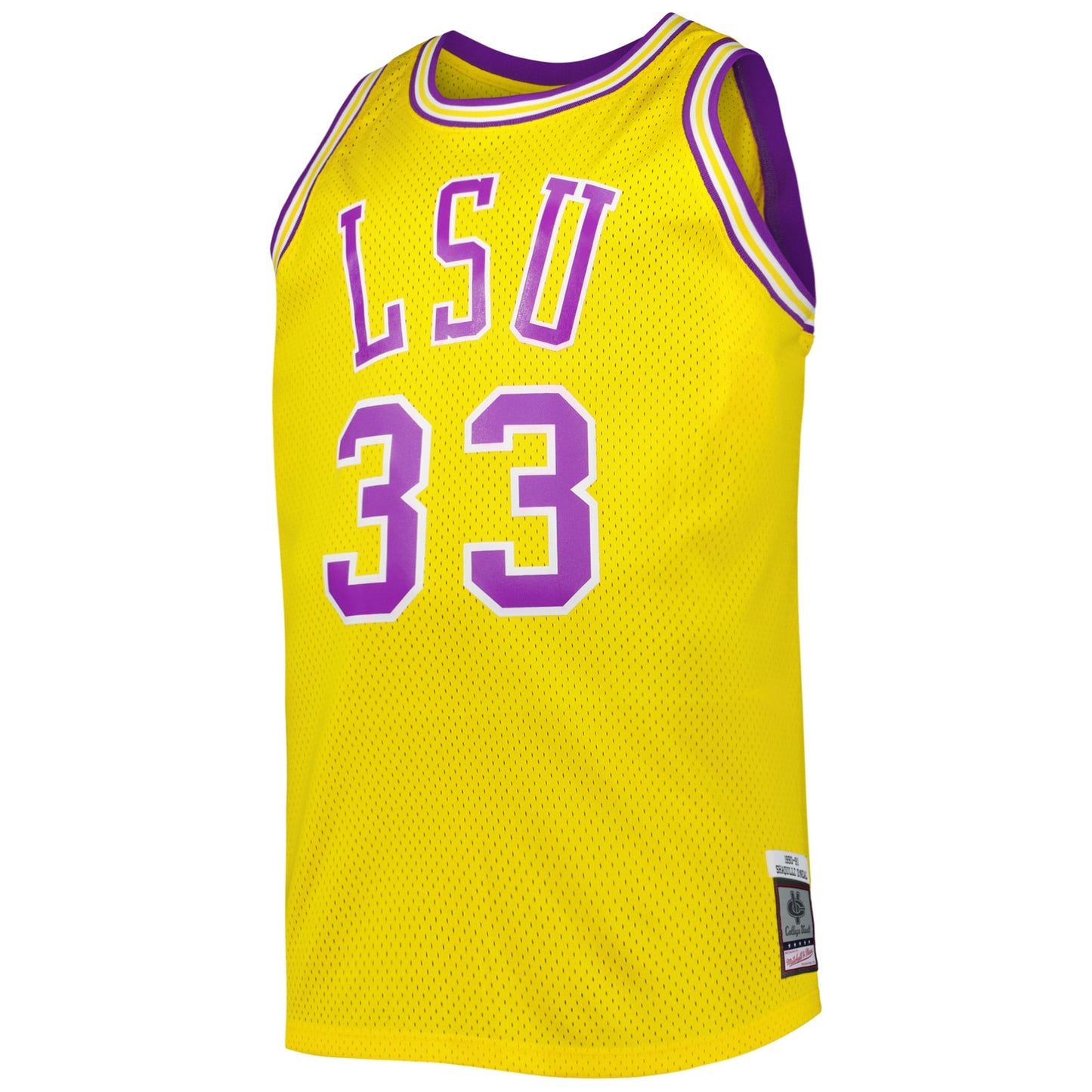 Shaquille O'Neal LSU Tigers 1990/91 Mitchell & Ness Big & Tall Swingman Jersey - Gold