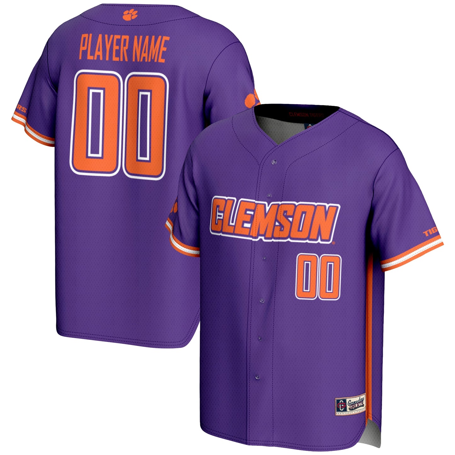 Clemson Tigers GameDay Greats Youth NIL Pick-A-Player Lightweight Baseball Jersey - Purple