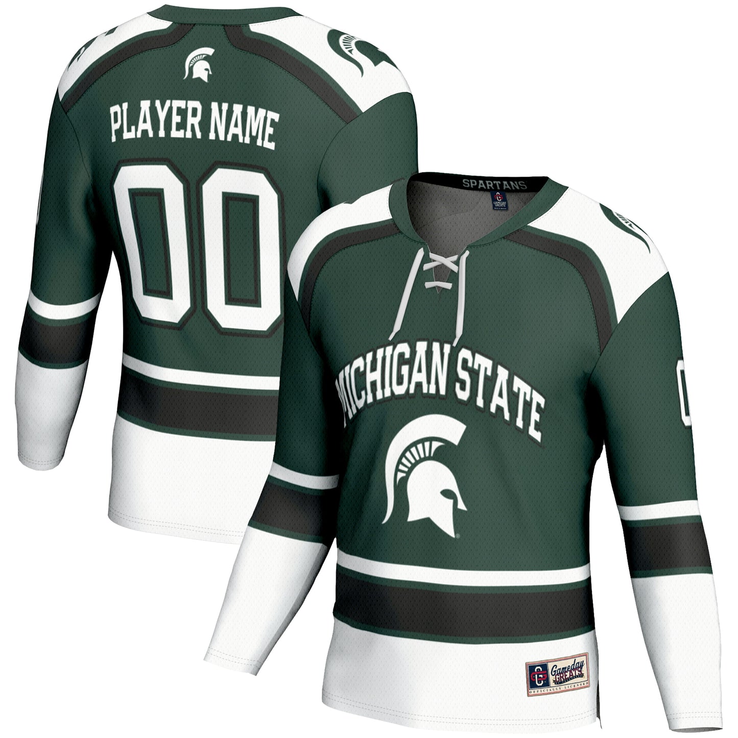 Michigan State Spartans GameDay Greats Youth Ice Hockey Pick-a-Player Jersey - Black