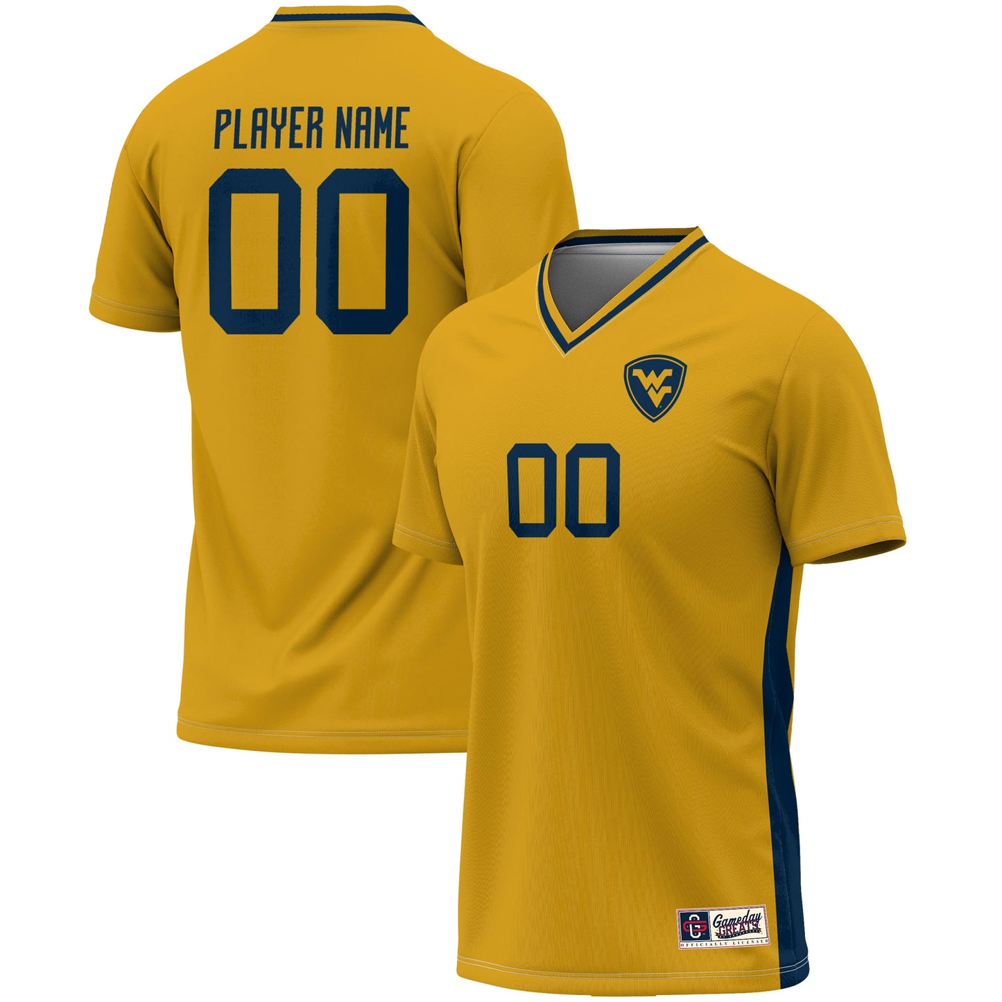 West Virginia Mountaineers GameDay Greats Youth Pick-A-Player NIL Lightweight Soccer Jersey - Navy
