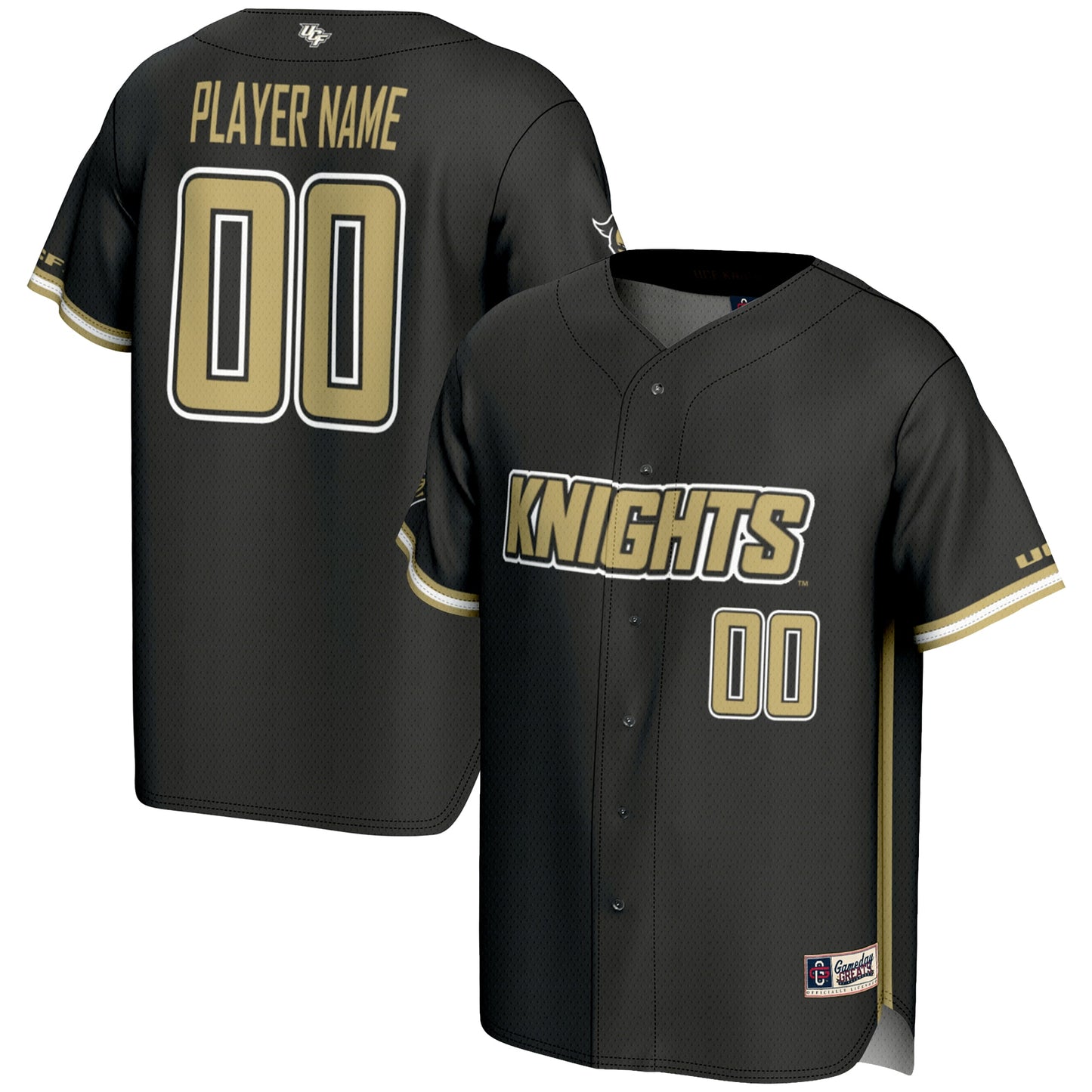 UCF Knights GameDay Greats Youth NIL Pick-A-Player Lightweight Baseball Jersey - Black