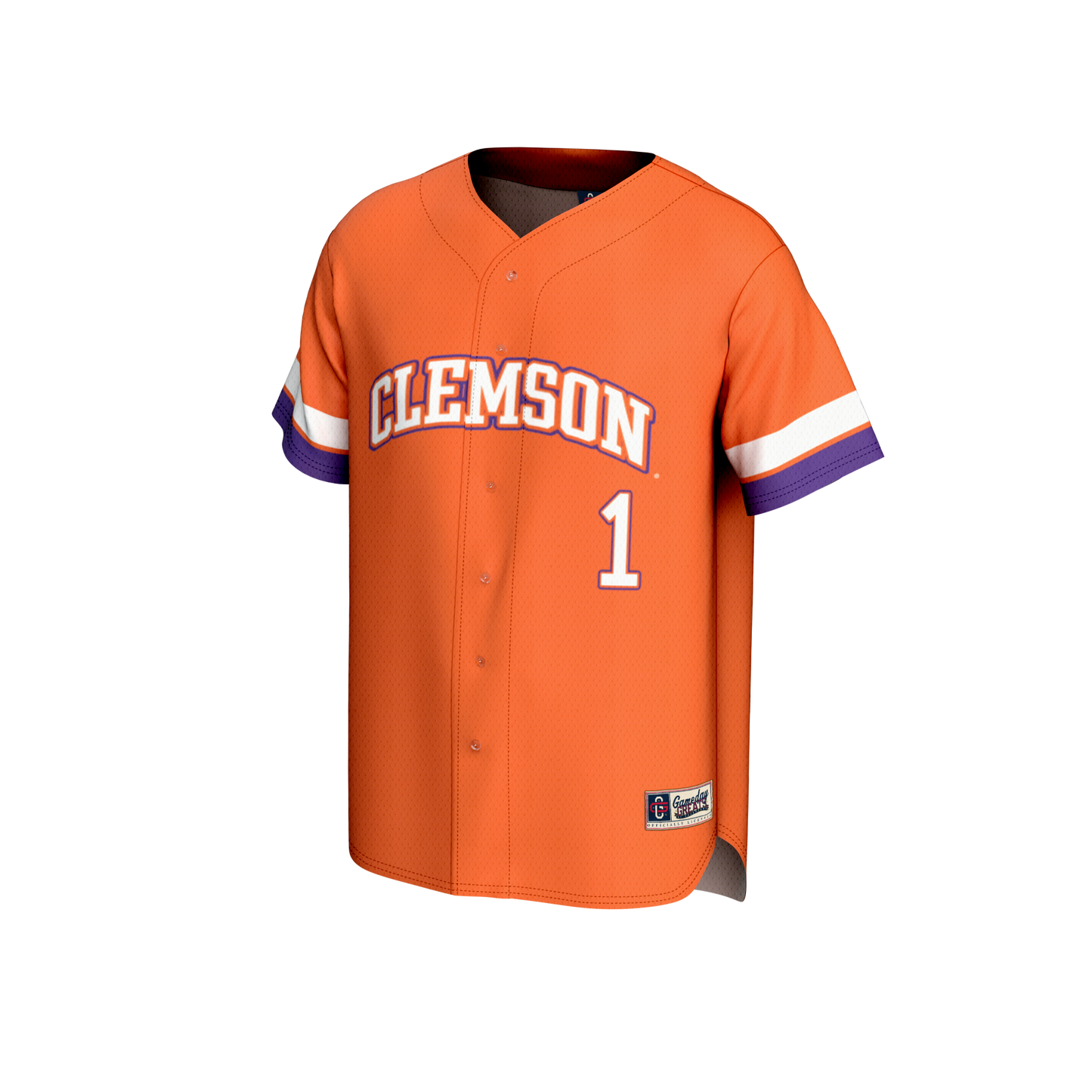 #1 Clemson Tigers GameDay Greats Unisex Lightweight Collegiate Baseball Fashion Jersey - Orange